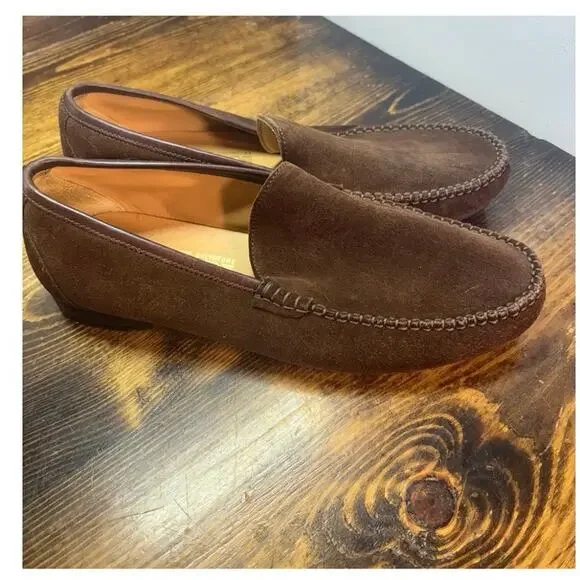 Salvatore Ferragamo Brown Suede Oxfords